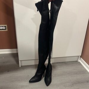 Black Over-the-Knee Women's Boots